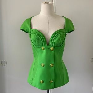 Versace SS 1993 bright green top